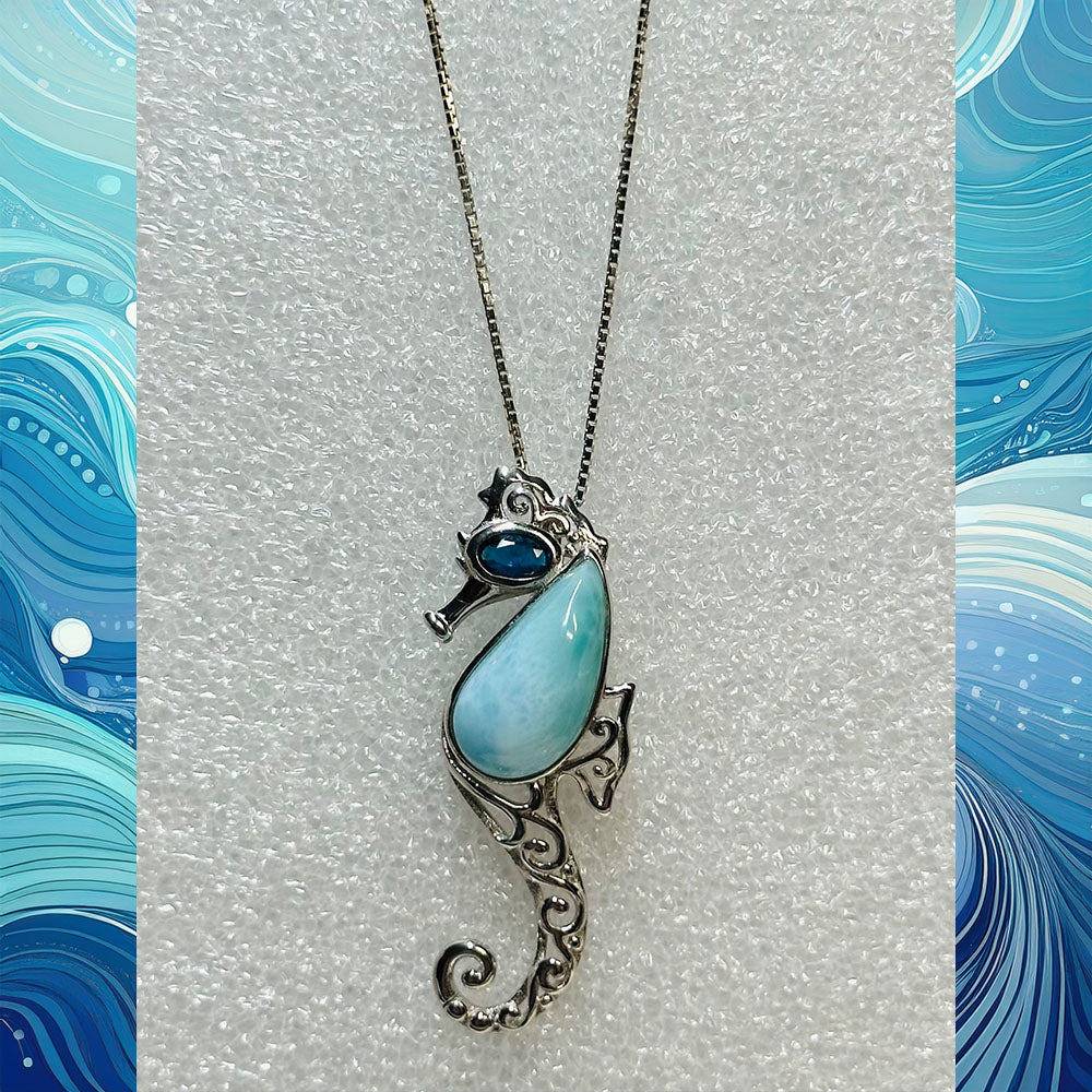 Larimar Seahorse Pendant