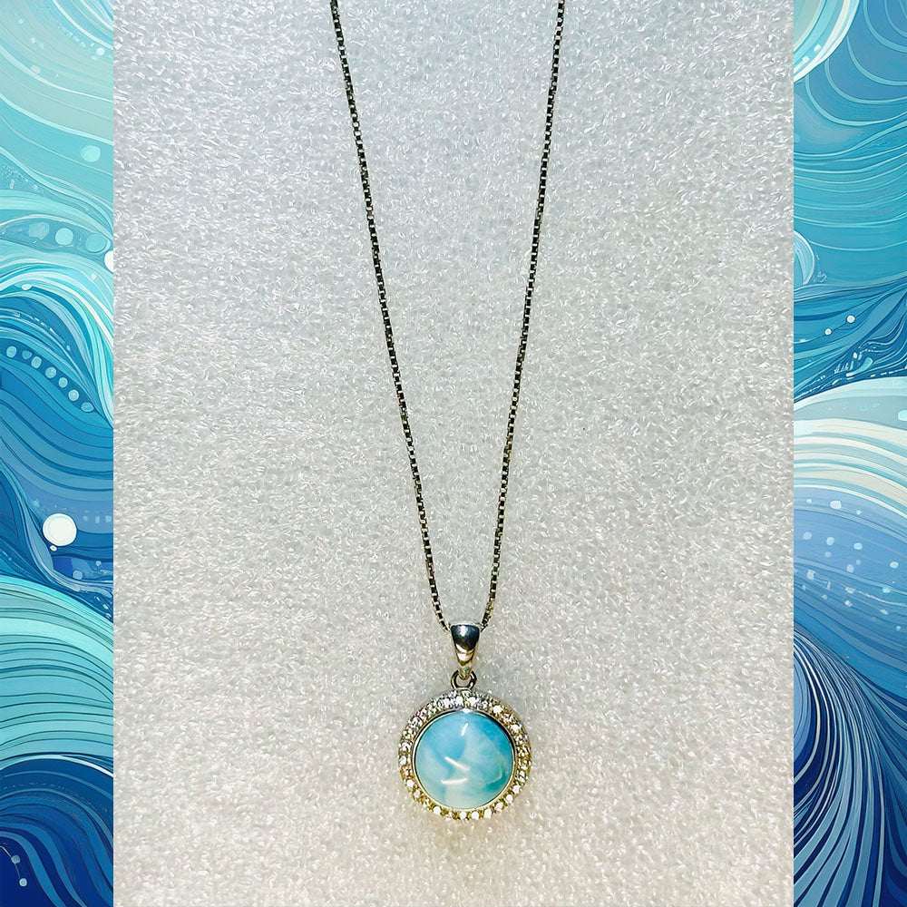 Larimar Round Pendant